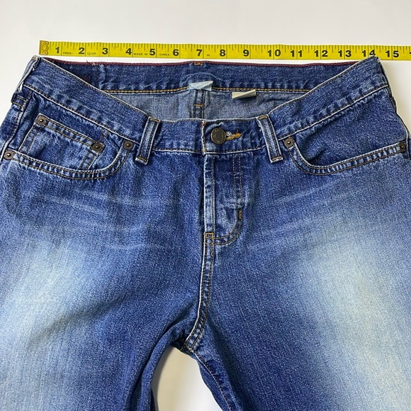 Abercrombie&Fitch Y2K Cropped Rolled Hem Jeans Size 4 Button Fly Mid Rise - Picture 10 of 14